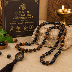 Karungali Rudraksha Combination Mala