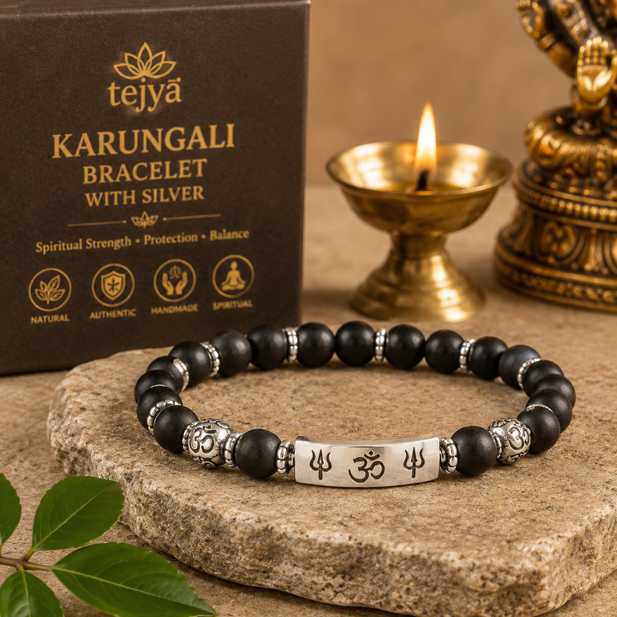 Karungali Bracelet with Silver
